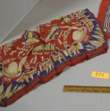 1939 New York World’s Fair Souvenir Scarf – RCA Building – Vintage Textile - Bayshore Treasures
