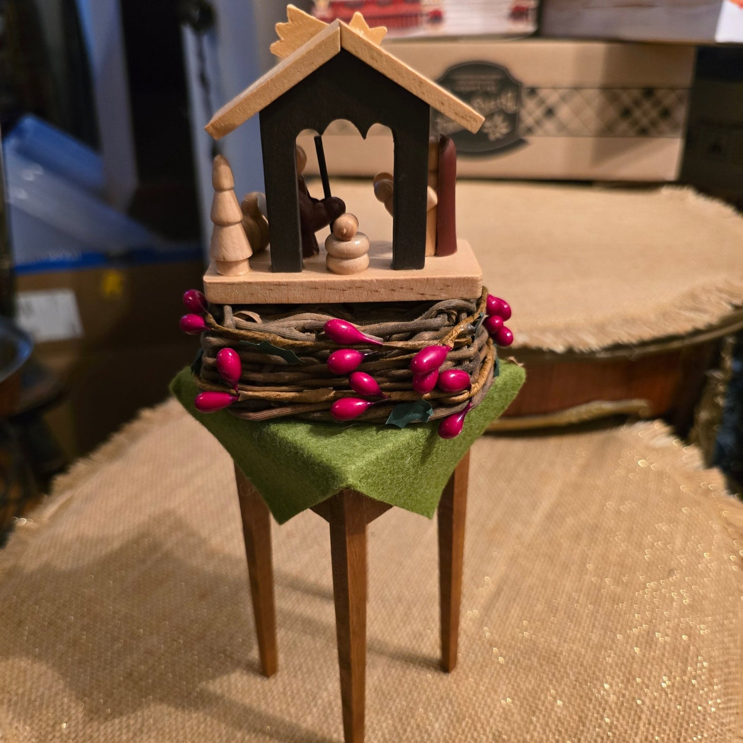 Byers’ Choice Nativity Table 2019 Accessory for Carolers Display 8852403102 - Bayshore Treasures