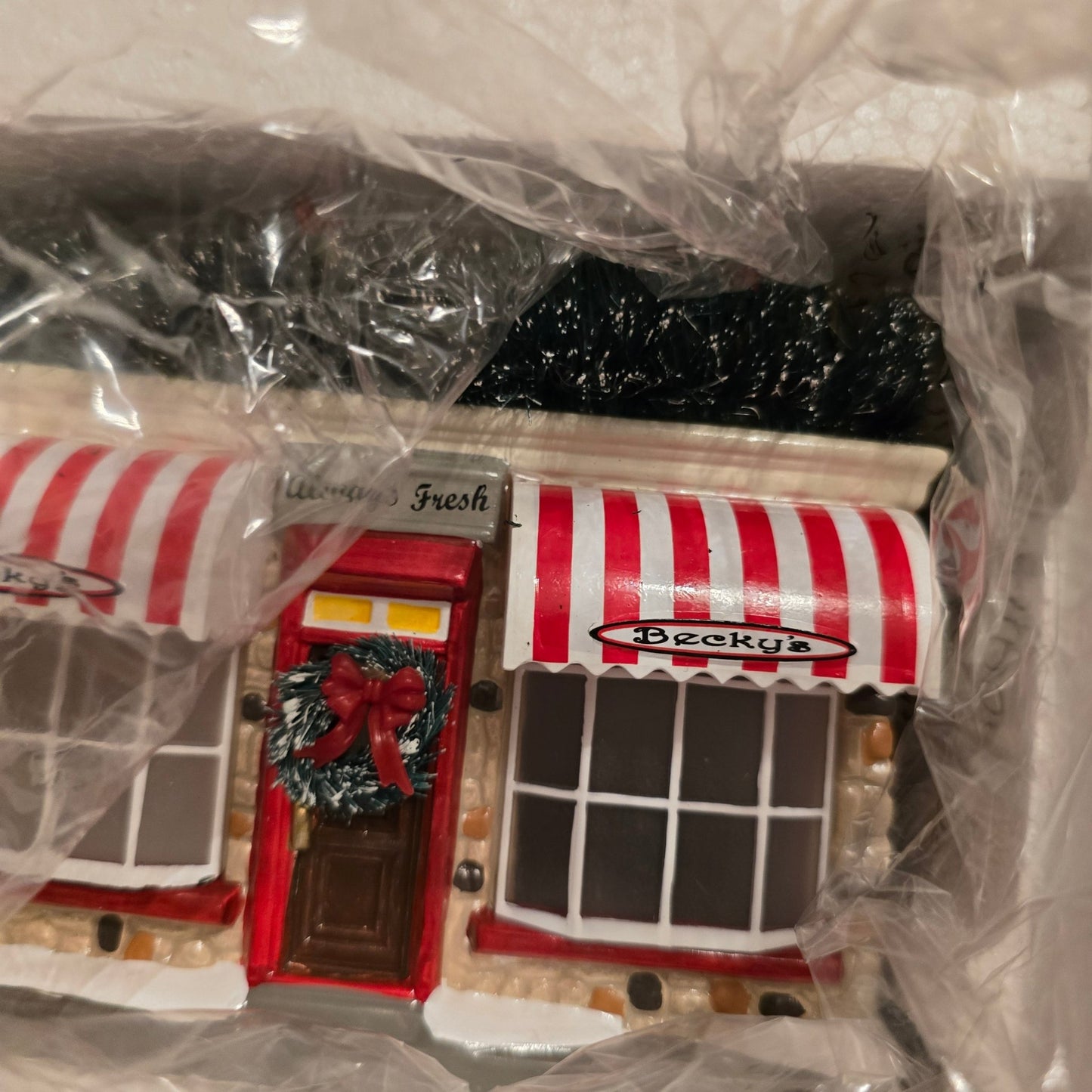 Rare Dept 56 Main Street Bakery Ceramic Snow Village Christmas house 6002297 - Bayshore Treasures