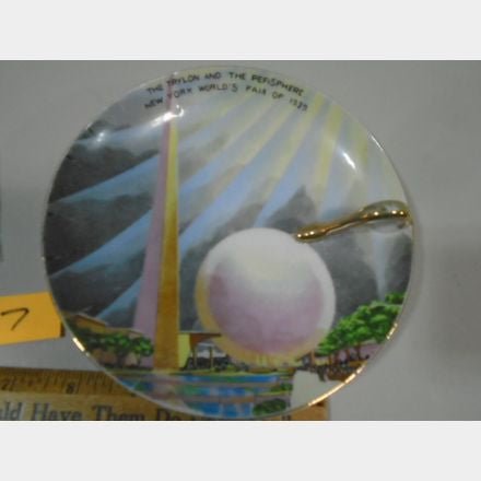 1939 NY World’s Fair Trylon & Perisphere Commemorative Plate – Vintage - Bayshore Treasures