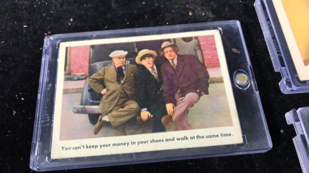 1959 Fleer Three Stooges Lot of 7 Cards – RARE Moe Larry Curly – Vintage - Bayshore Treasures