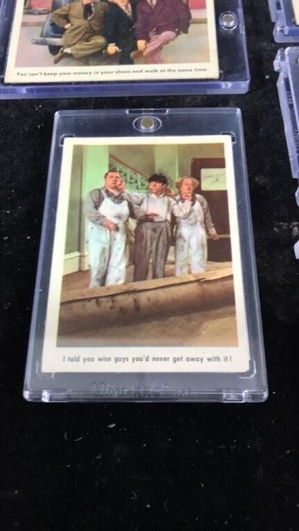 1959 Fleer Three Stooges Lot of 7 Cards – RARE Moe Larry Curly – Vintage - Bayshore Treasures