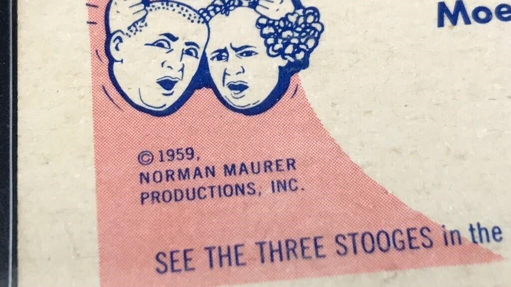 1959 Fleer Three Stooges Lot of 7 Cards – RARE Moe Larry Curly – Vintage - Bayshore Treasures