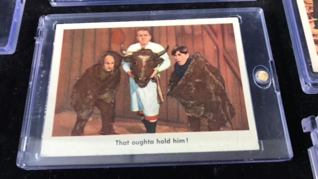 1959 Fleer Three Stooges Lot of 7 Cards – RARE Moe Larry Curly – Vintage - Bayshore Treasures