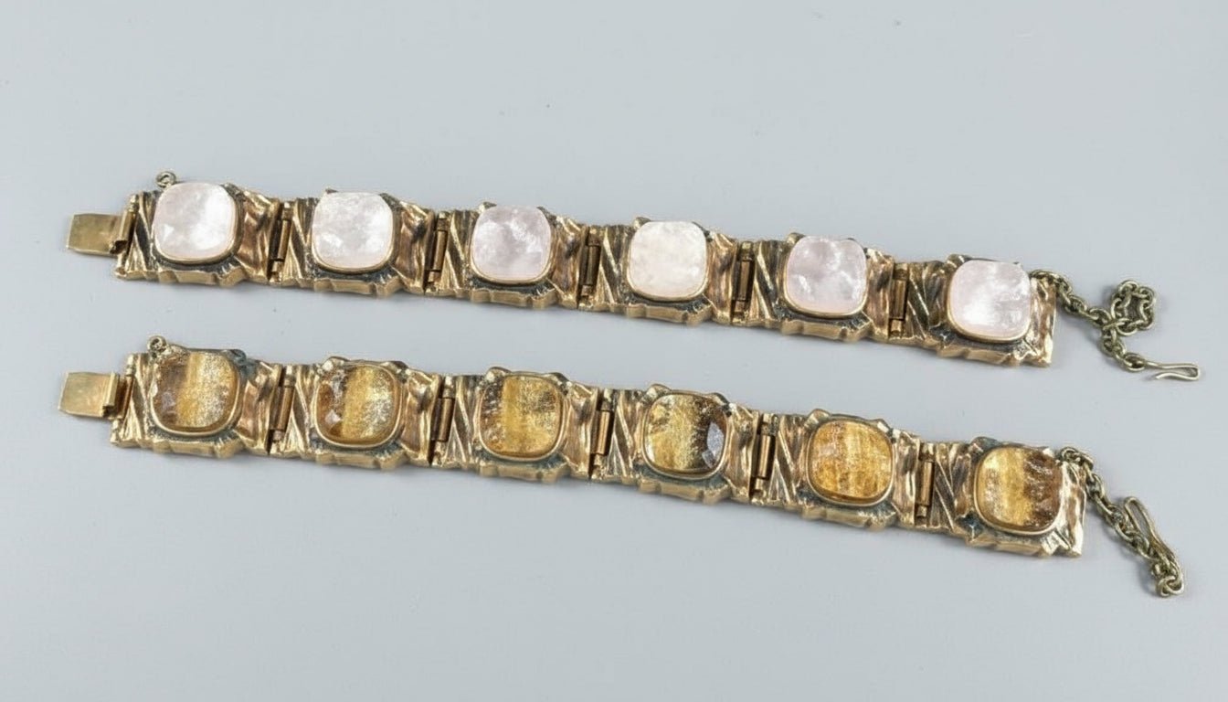 2 Designer Finnish Sarpaneva Bronze Bracelets - Bayshore Treasures