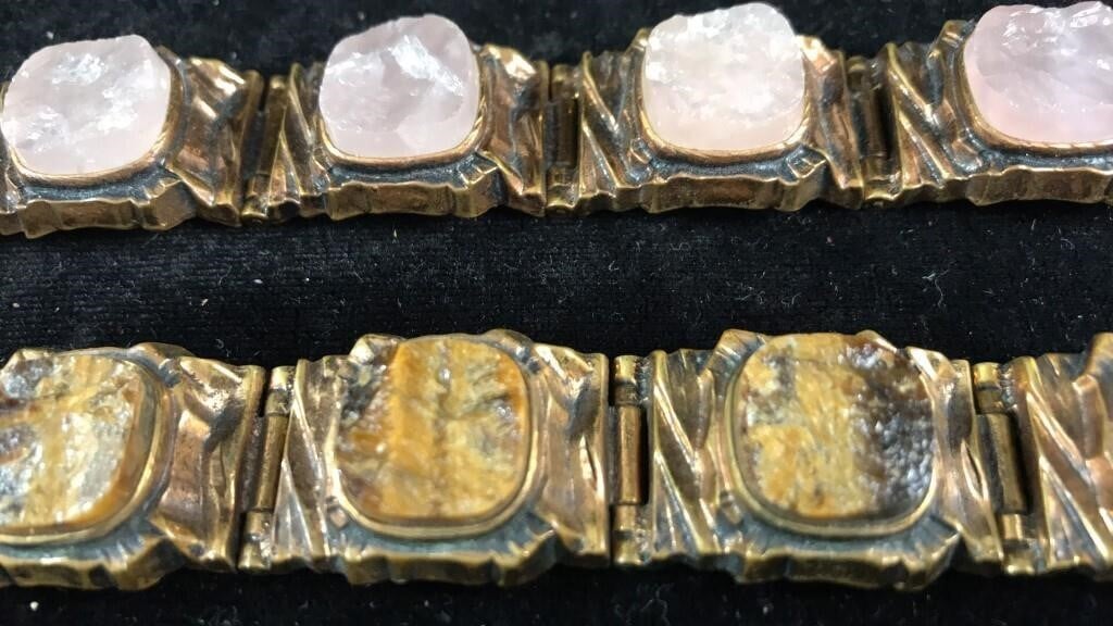 2 Designer Finnish Sarpaneva Bronze Bracelets - Bayshore Treasures