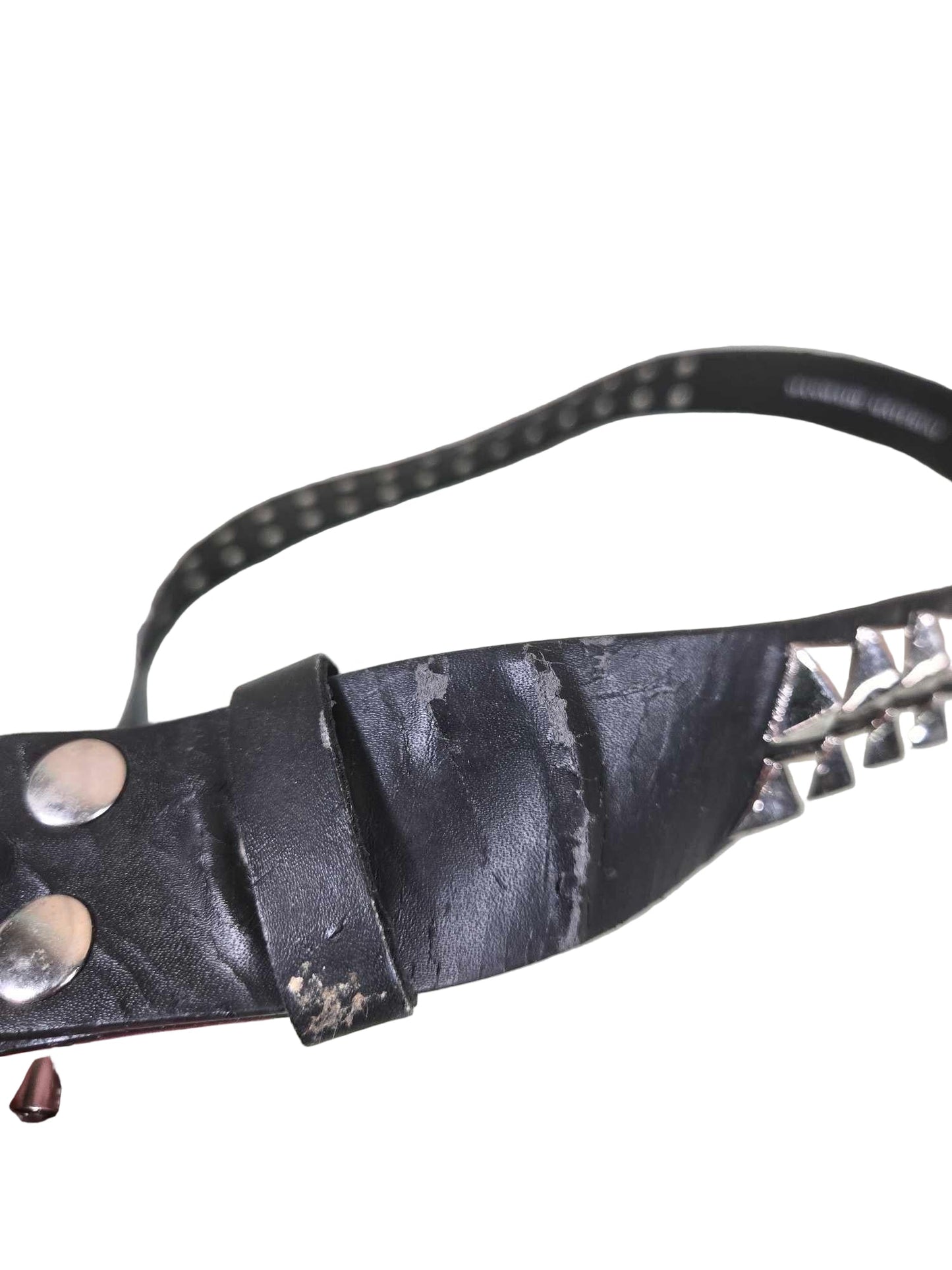 2005 Ramones Studded Punk Rock Belt Size 36 – Bioworld Merch – Black Leather – Pre - Loved - Bayshore Treasures