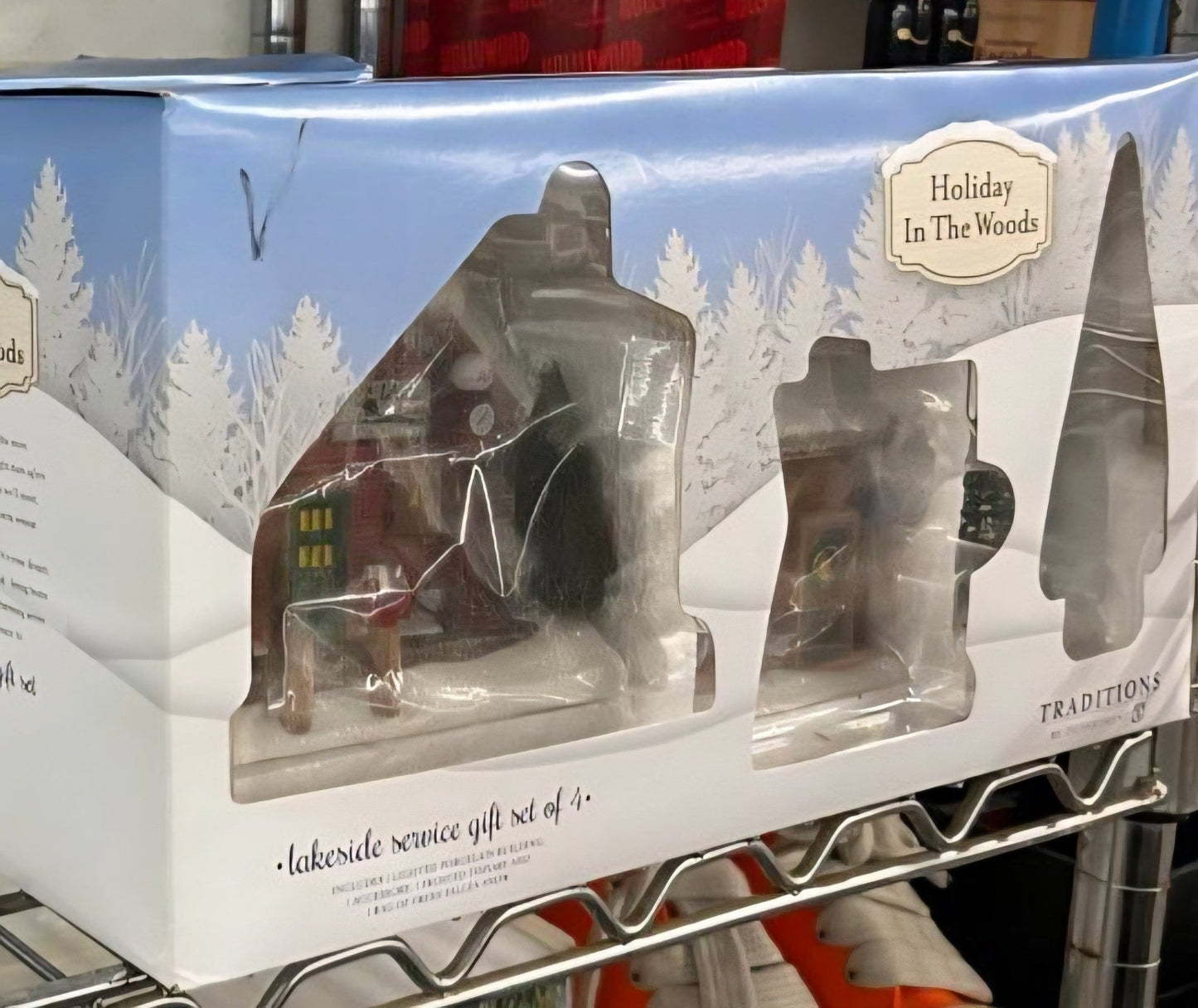 2016 TRADITIONS BY Dept 56 HOLIDAY IN THE WOODS GENERAL STORE GIFT SET - Bayshore Treasures