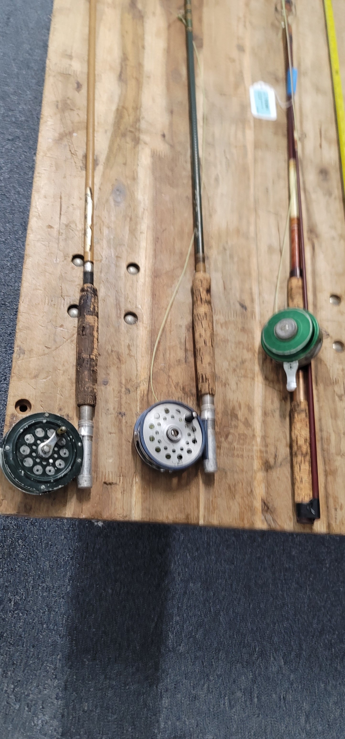 Vintage fly fishing rods with reels