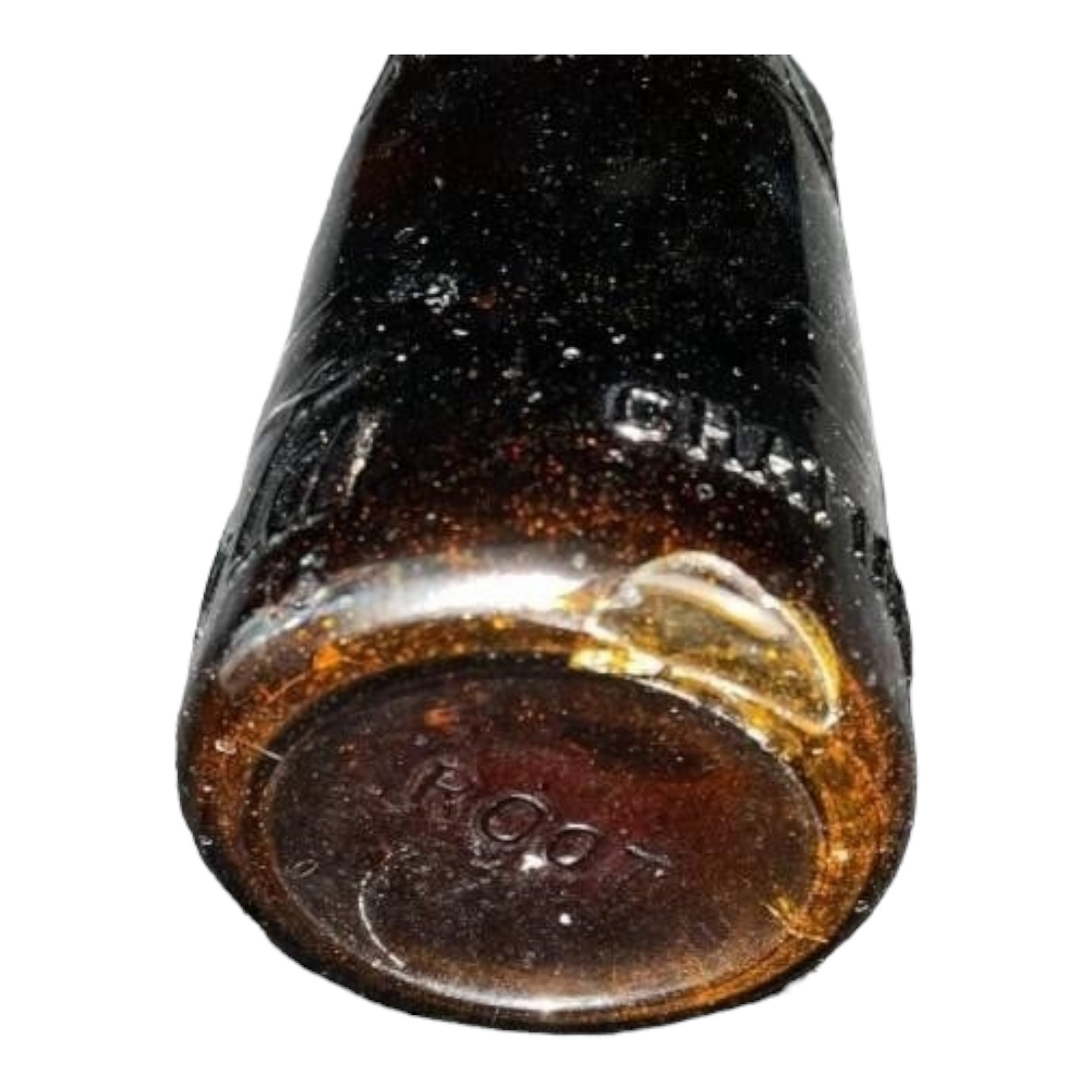 1906-1915 hand blown Antique Amber Coca Cola Bottle, Chattanooga TN 8 in