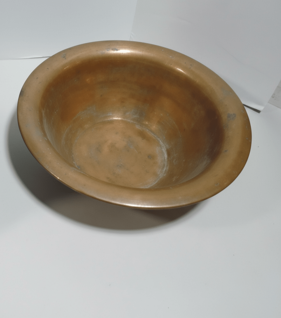 Antique Copper Sink Basin – Hand - Forged Rustic Bowl Farmhouse Primitive - Bayshore Treasures