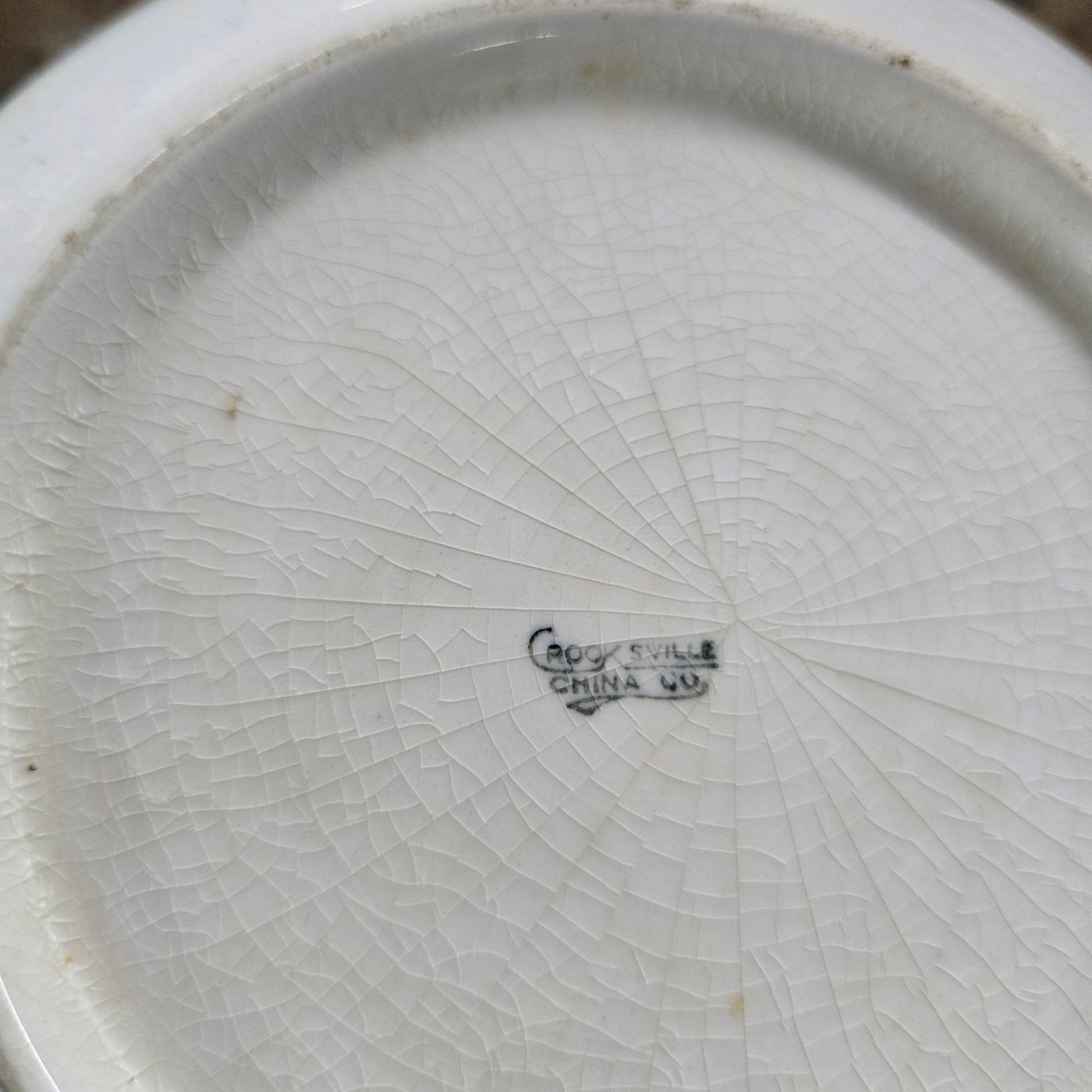 Antique Rockville China M.E. Church Ironstone Bowl Early 1900s Restaurant Ware - Bayshore Treasures