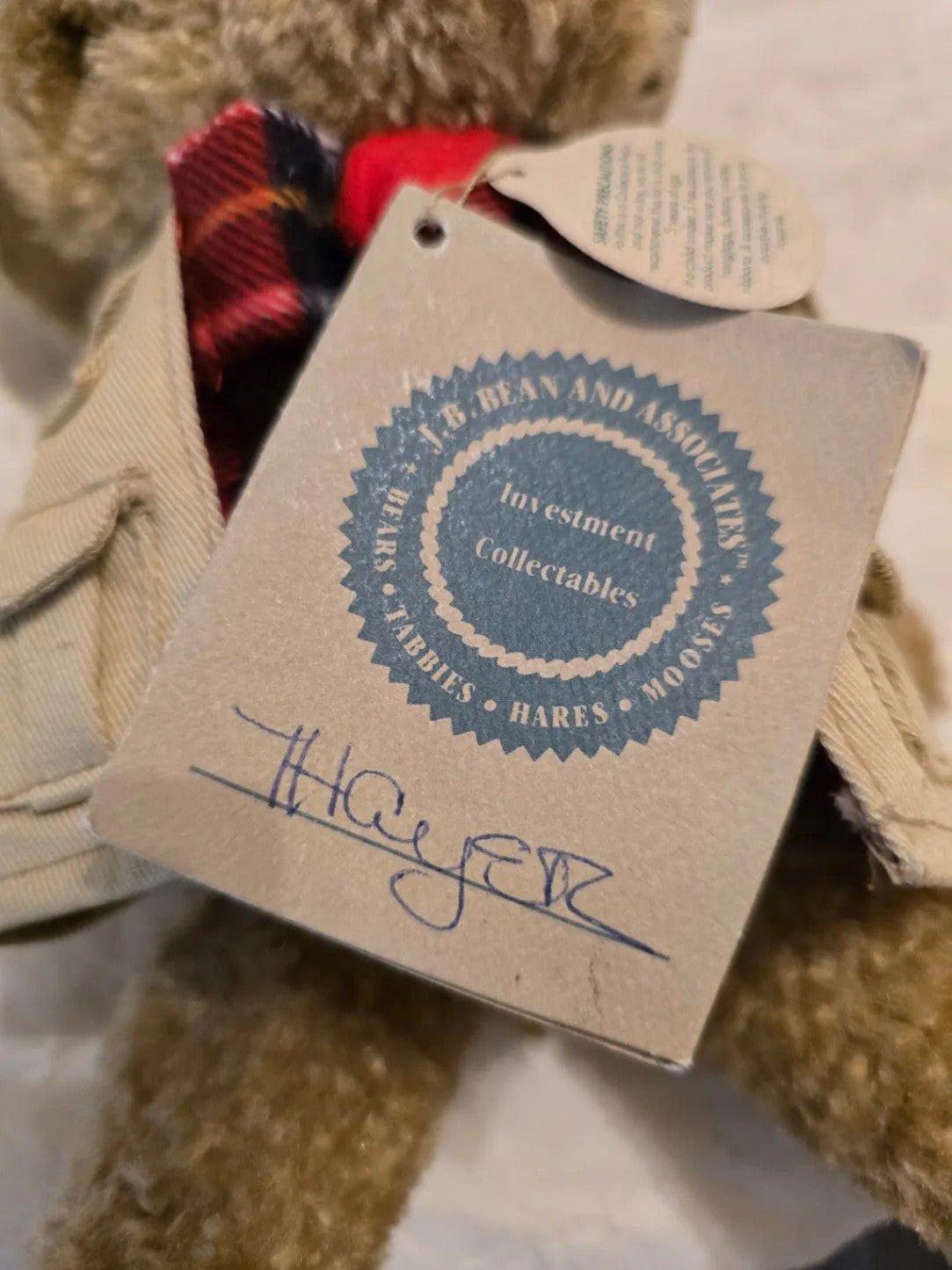 Boyds Bears Thayer Fisherman Collectible Teddy Bear with tag - Bayshore Treasures