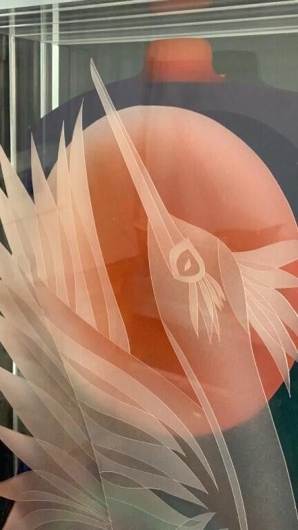 Bud Gregor Original Layered Plexiglass Painting Sculpture Signed 22.5” Modern Art rare - Bayshore Treasures