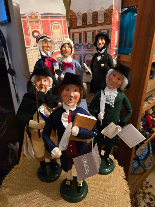 Byers’ Choice American History Presidents Lot of 5 w/ Tags – Washington Lincoln - Bayshore Treasures