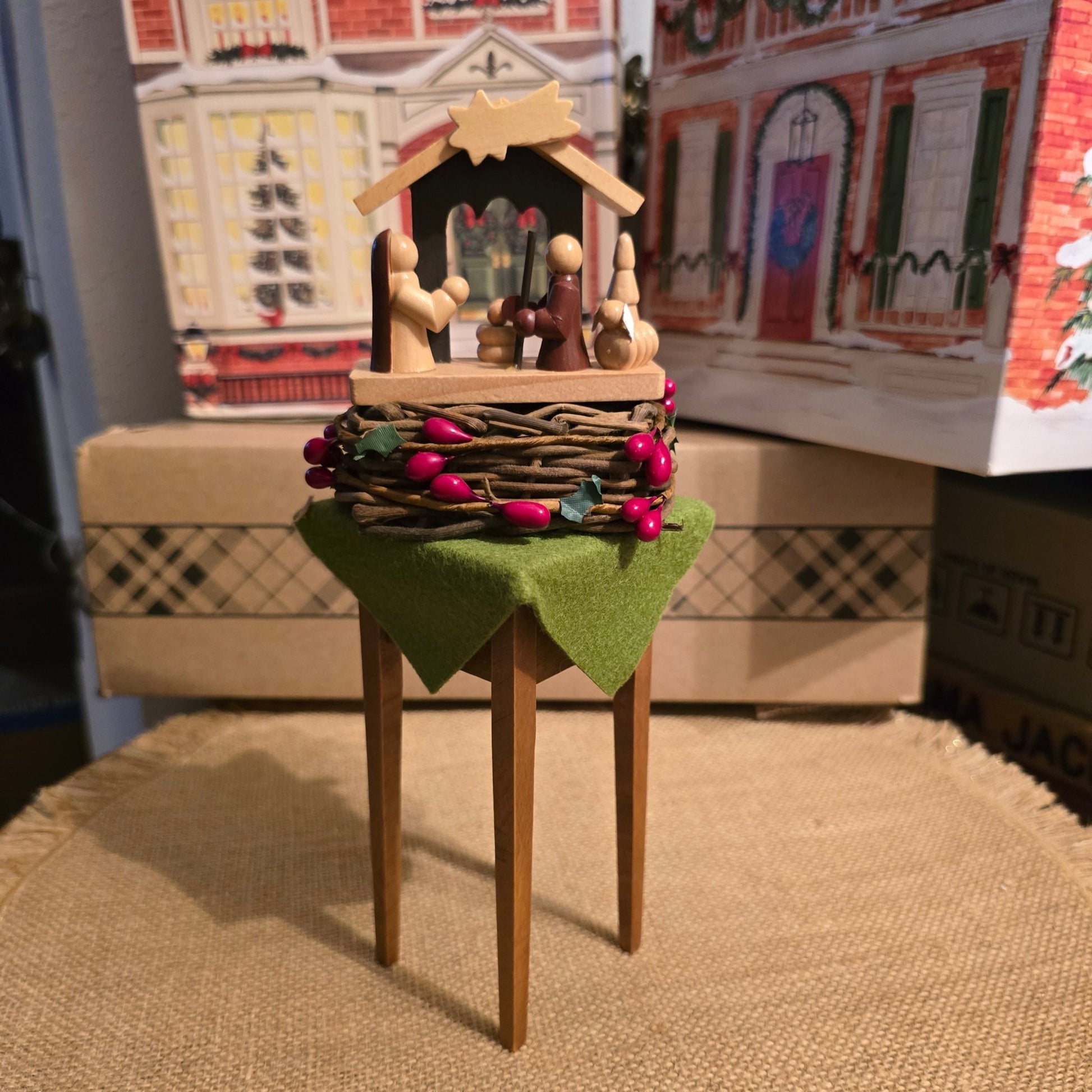 Byers’ Choice Nativity Table 2019 Accessory for Carolers Display 8852403102 - Bayshore Treasures