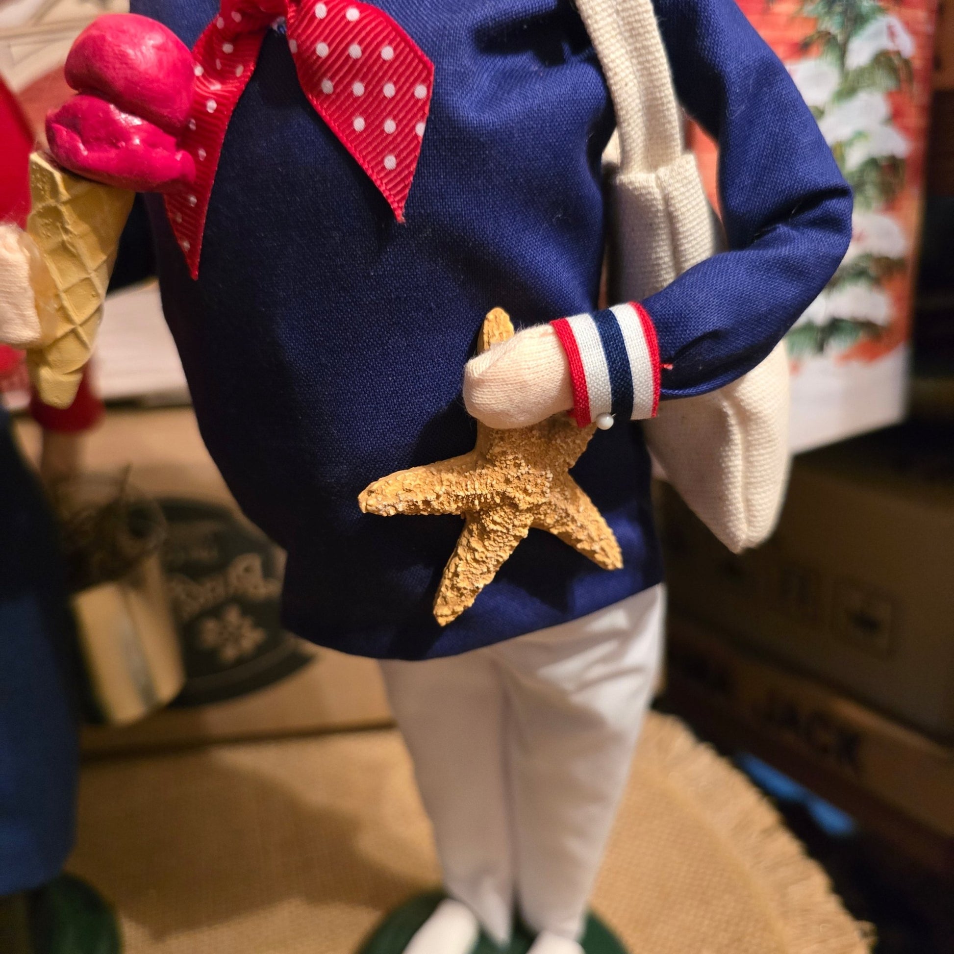 Byers’ Choice Nautical Beach Santa & Mrs. Claus Set 2021 Coastal Summer Carolers - Bayshore Treasures