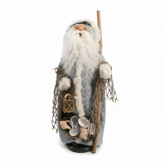 Byers’ Choice Nautical Santa 2009 Seashells Lantern Fisherman Christmas Caroler - Bayshore Treasures