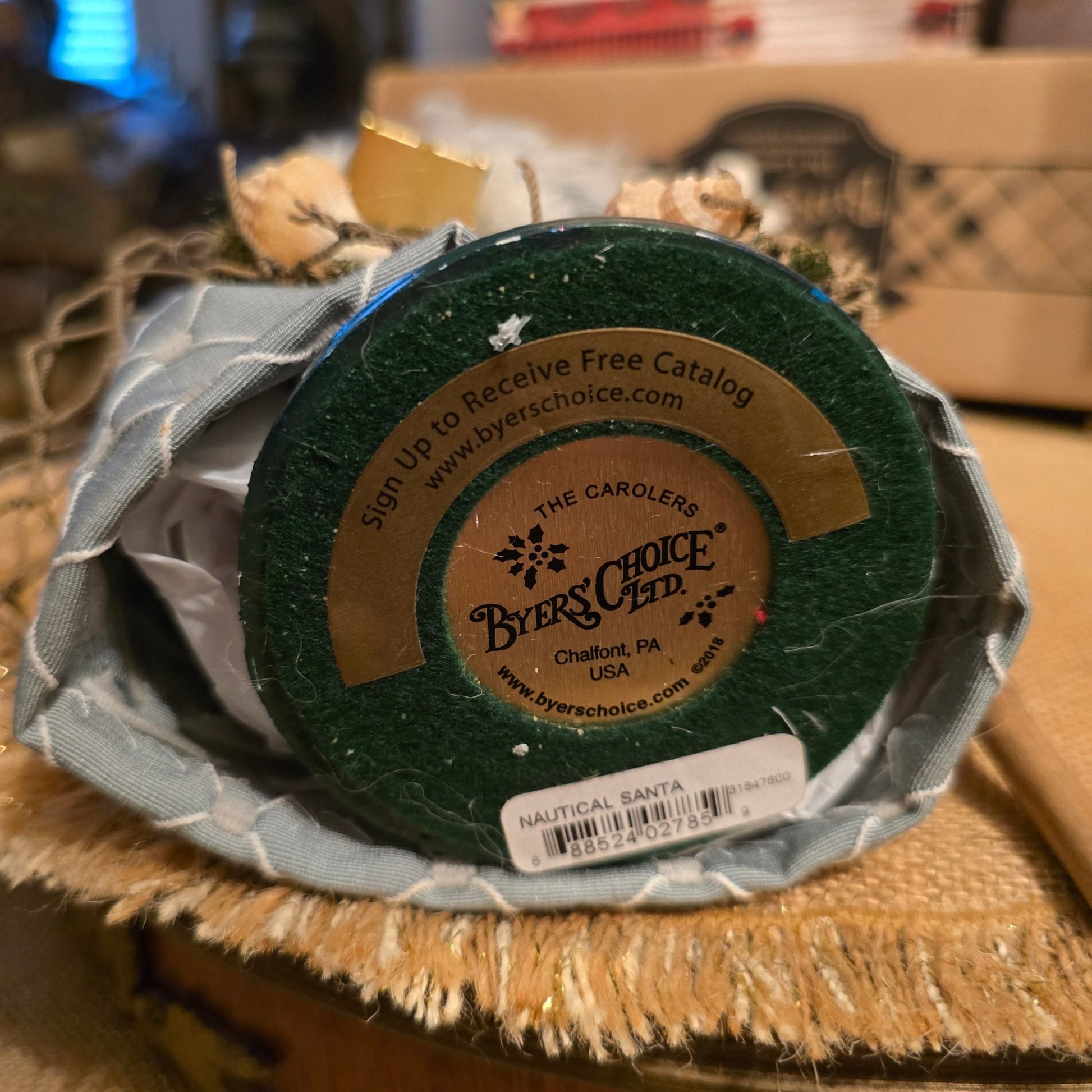 Byers’ Choice Nautical Santa 2009 Seashells Lantern Fisherman Christmas Caroler - Bayshore Treasures