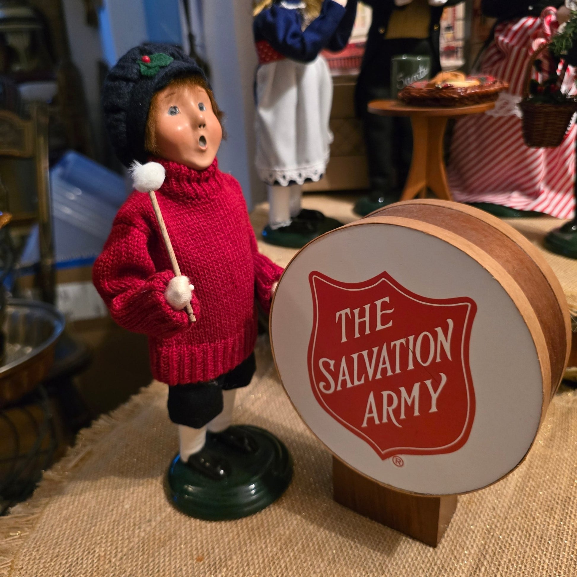 Byers’ Choice Salvation Army Carolers Lot of 5 w/ Instruments & Drums Rare - Bayshore Treasures