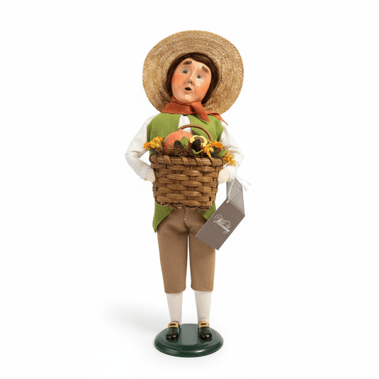 Byers’ Choice WMBG Harvest Man 2020 Williamsburg Fall Market Caroler RARE - Bayshore Treasures