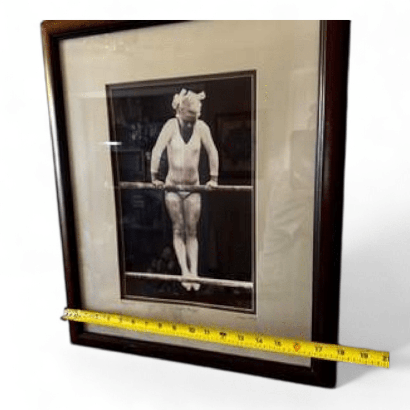 Cathy Rigby Olympic gymnast on bars original photo framed with coa 1972 - Bayshore Treasures