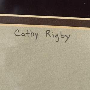 Cathy Rigby Olympic gymnast on bars original photo framed with coa 1972 - Bayshore Treasures