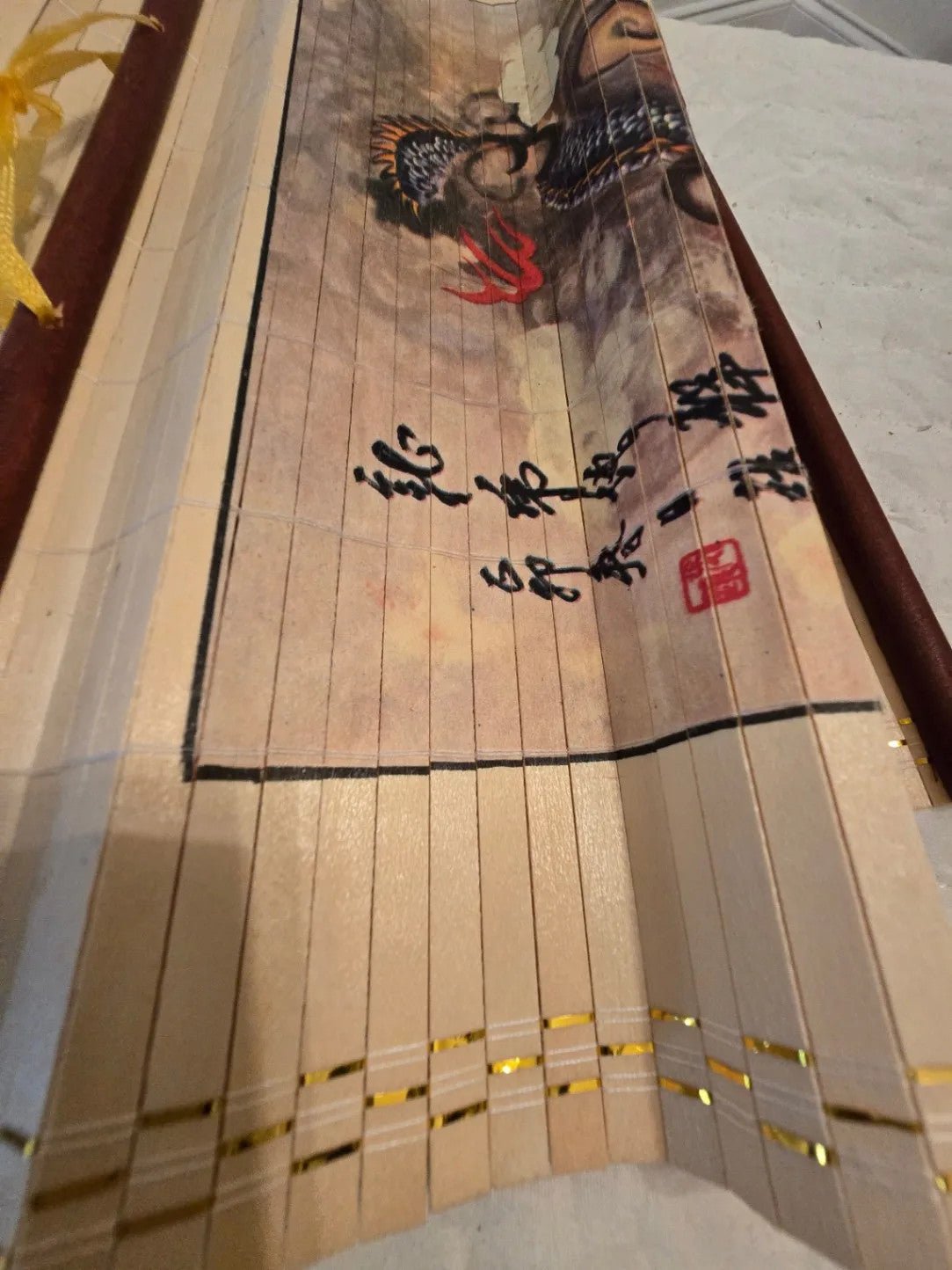 Chinese Dragon Tiger Scroll Wall Art Decorative Print Asian Home Decor - Bayshore Treasures