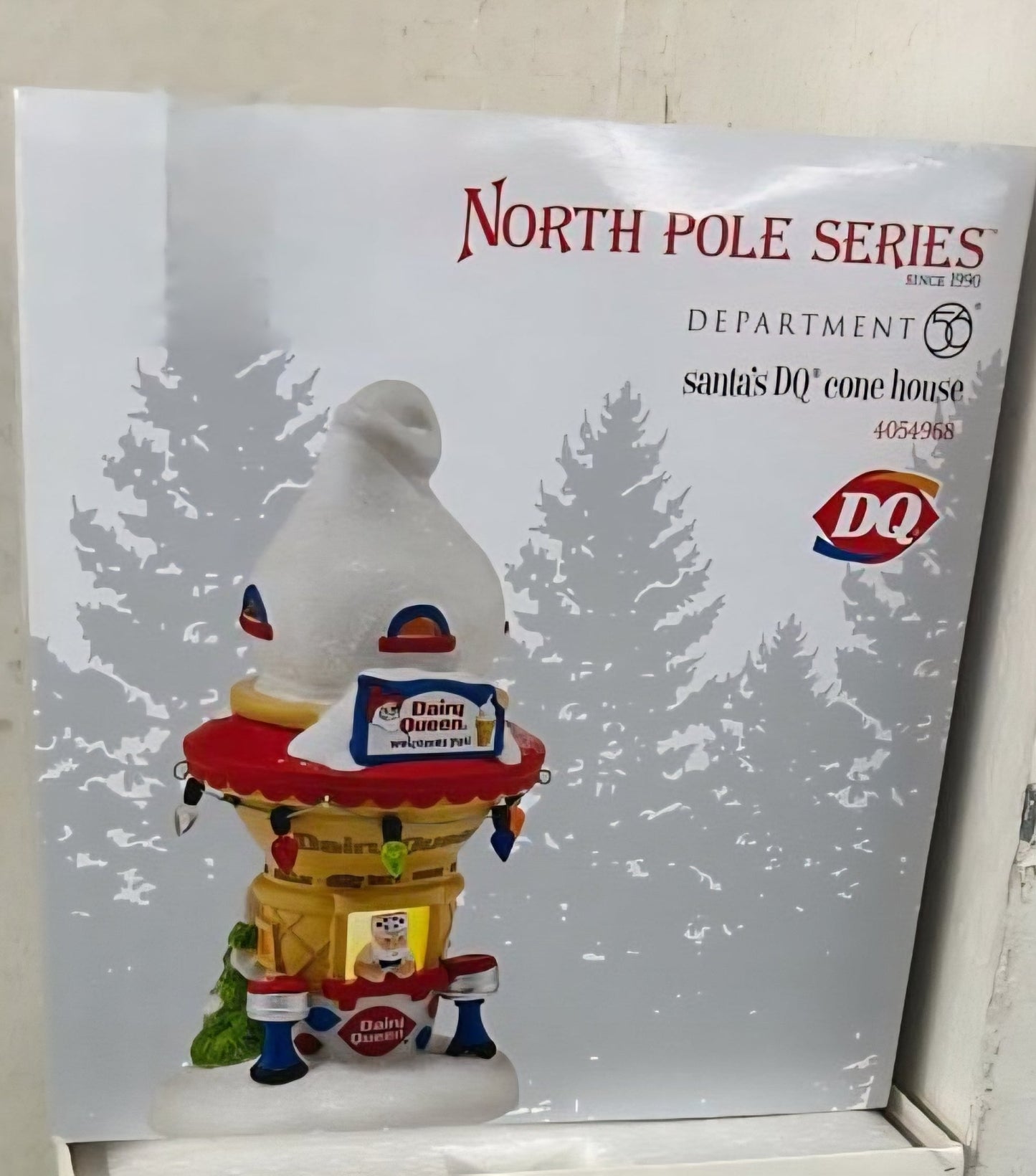 Department 56 North Pole Village Santa's Dairy Queen Ice Cream Cone Lit Building, 5.2 Inch - Bayshore Treasures