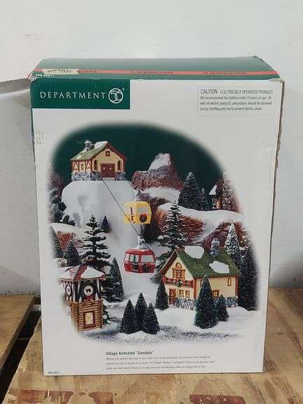 Department 56 Village Animated Gondola Ski Lift retired rare works - Bayshore Treasures