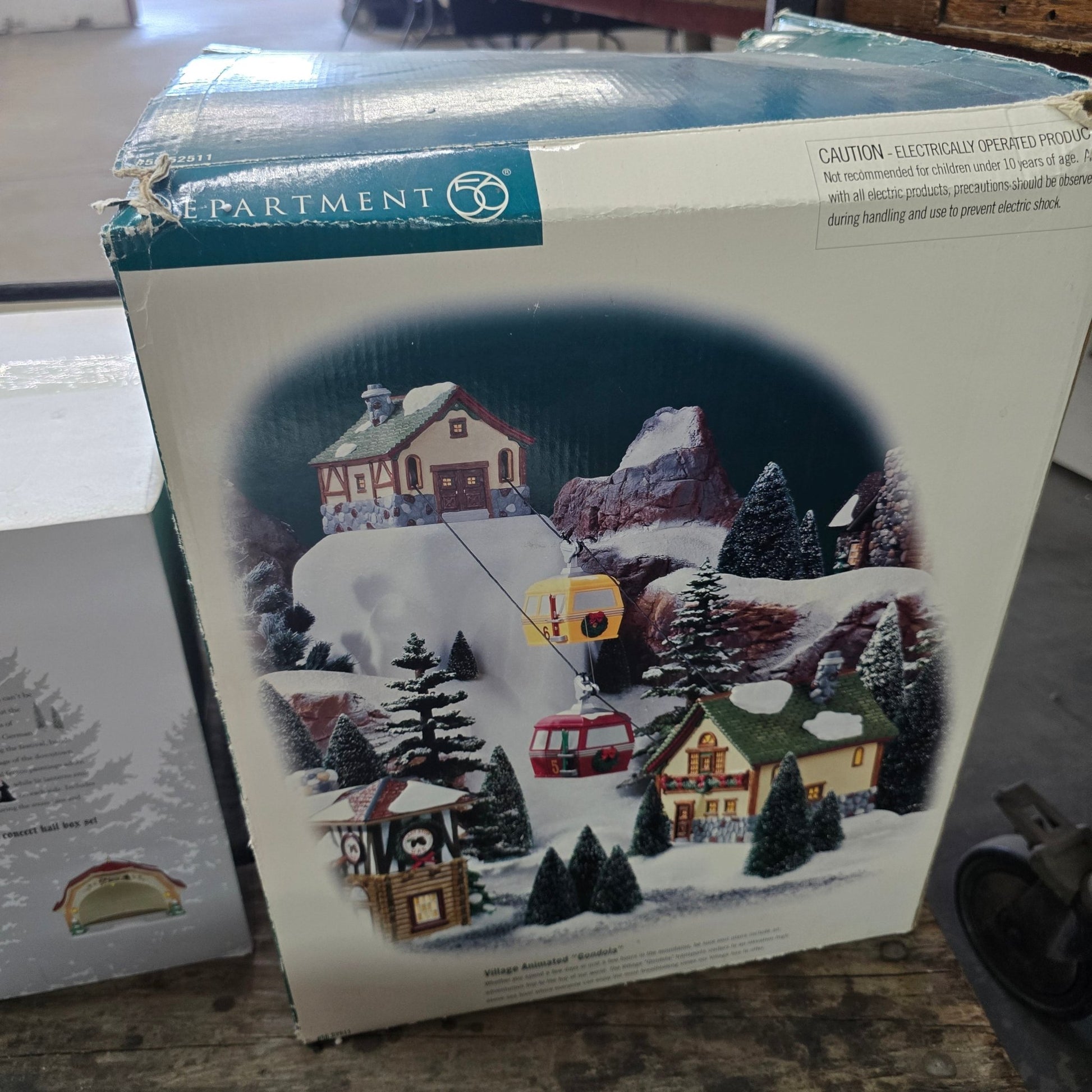 Department 56 Village Animated Gondola Ski Lift retired rare works - Bayshore Treasures