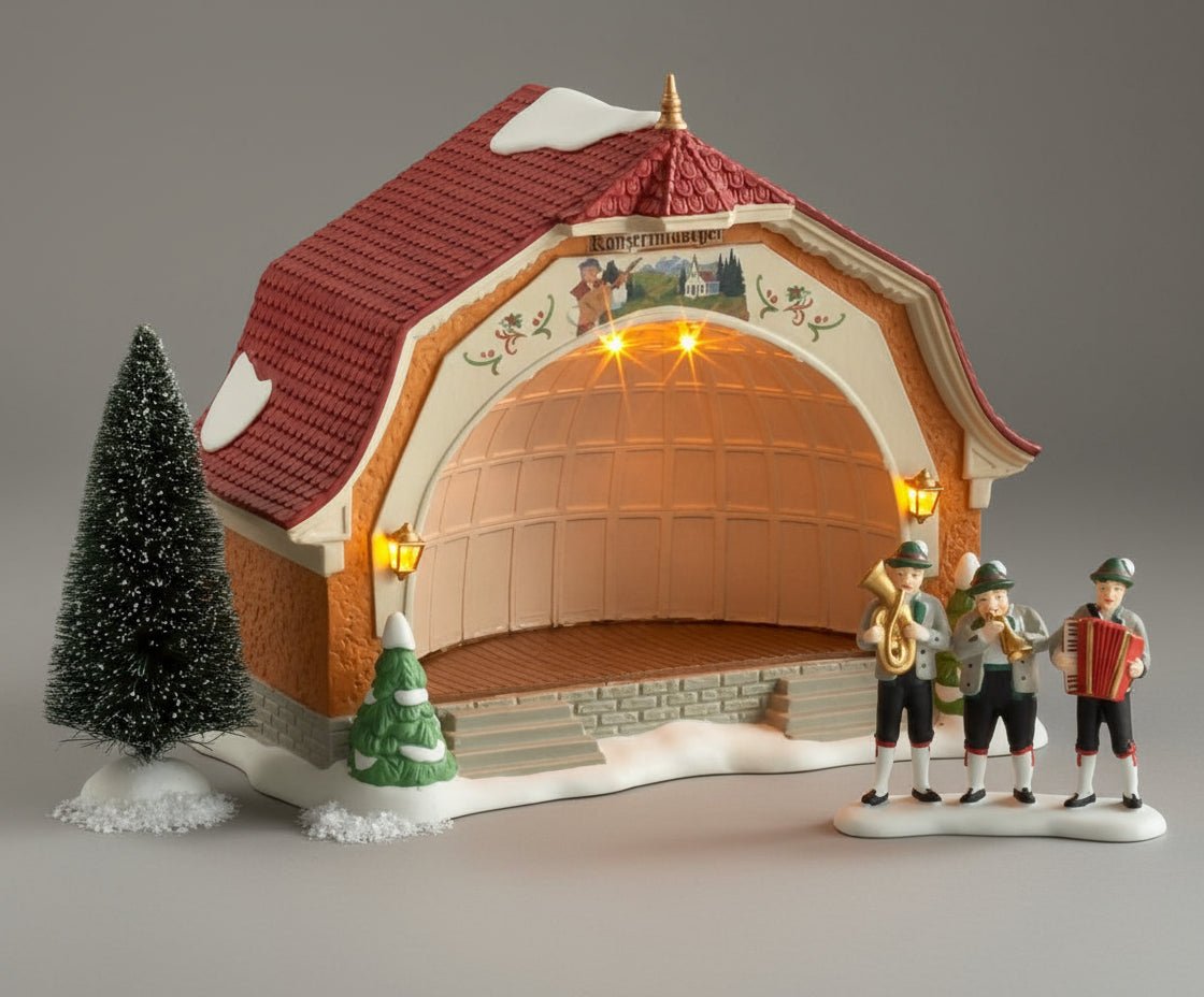 Dept 56 Alpine Village Bavarian Concert Hall Box Set 6003047 +box RARE - Bayshore Treasures