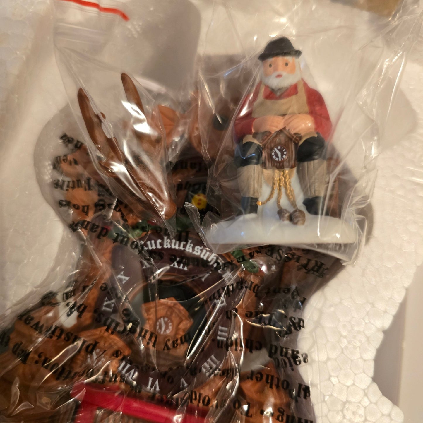 Dept 56 Alpine Village Black Forest Clocks 4050900 Set of 2 Lit Accessory MIB - Bayshore Treasures