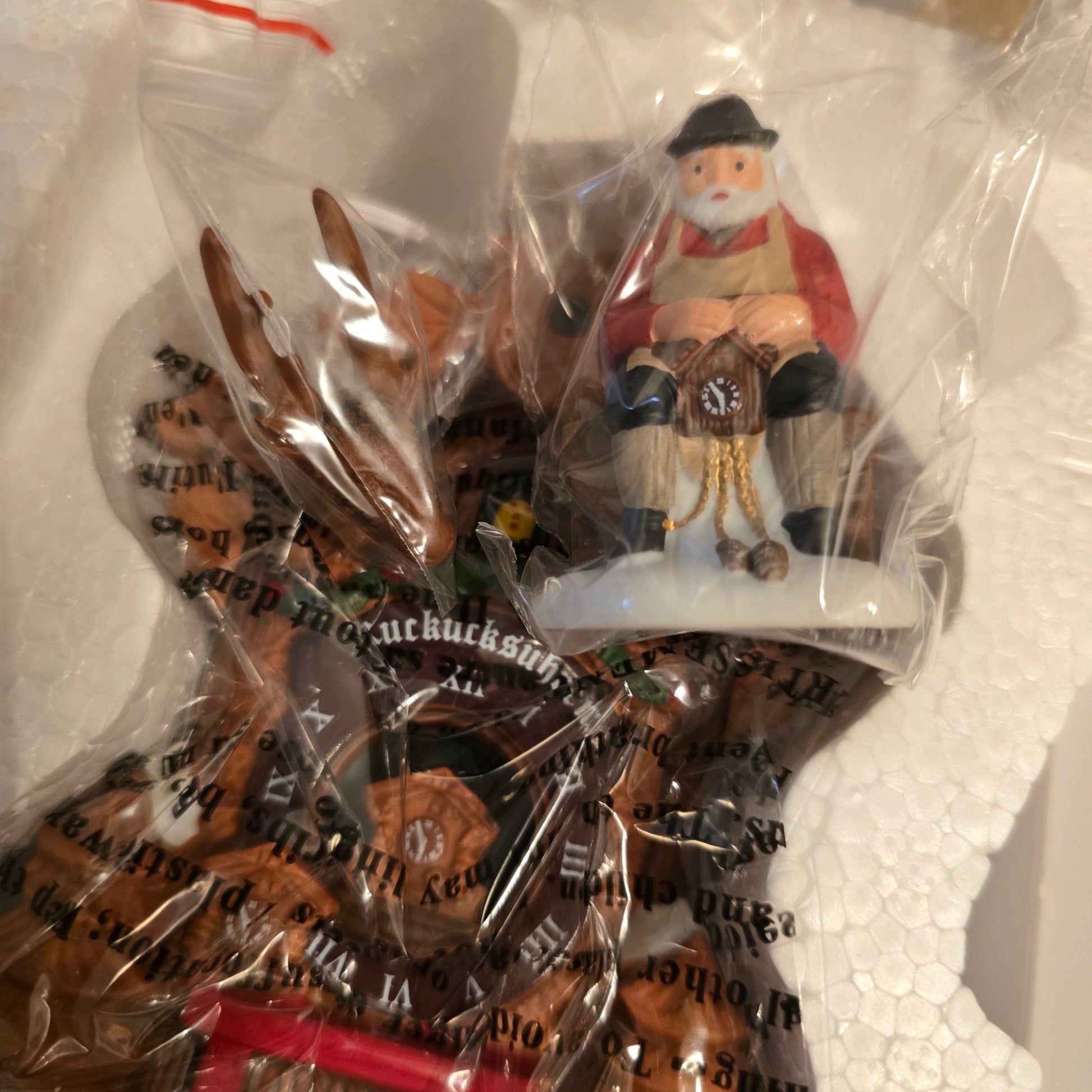 Dept 56 Alpine Village Black Forest Clocks 4050900 Set of 2 Lit Accessory MIB - Bayshore Treasures