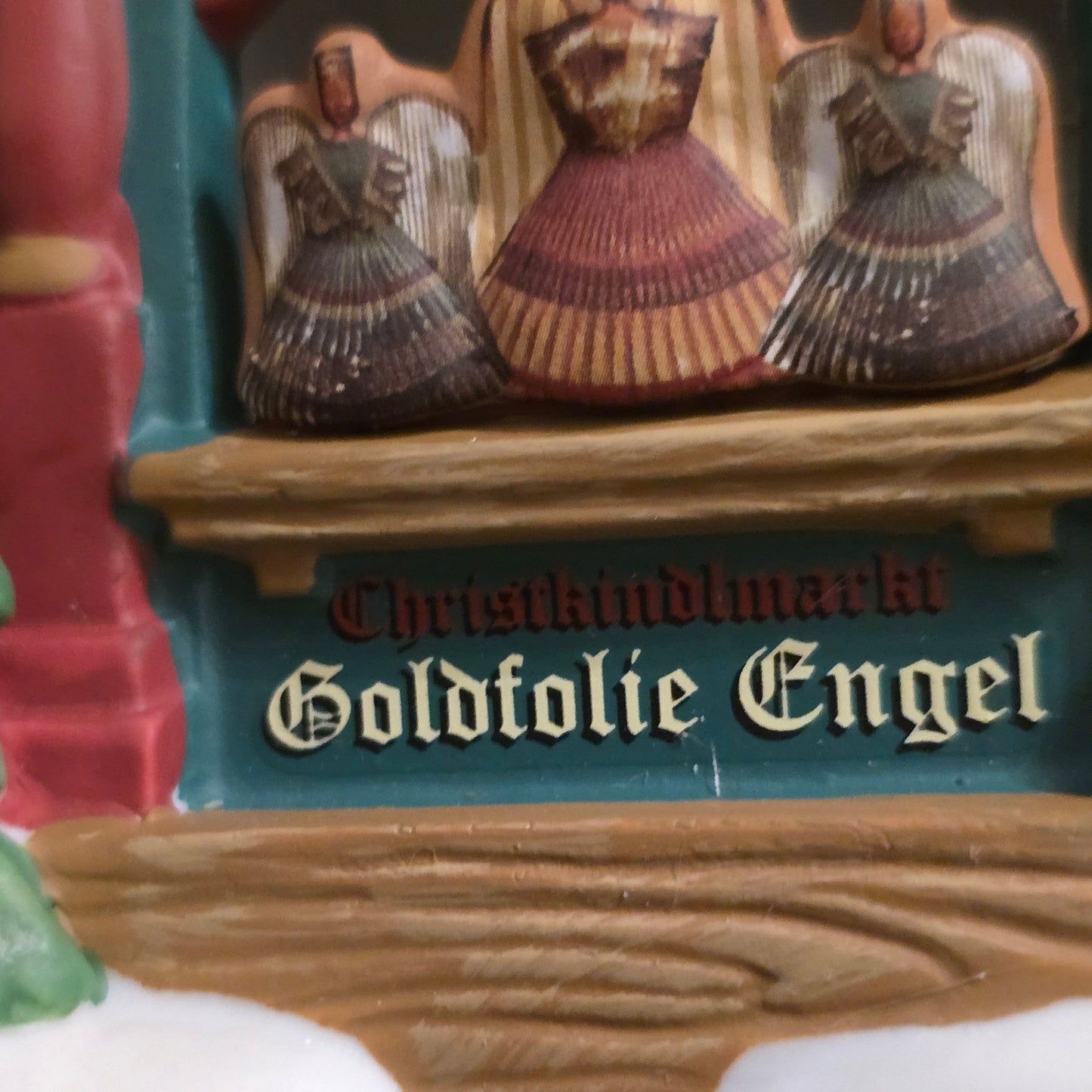 Dept 56 Alpine Village Christmas Market Gold Foil Angels 6002289 MIB - Bayshore Treasures