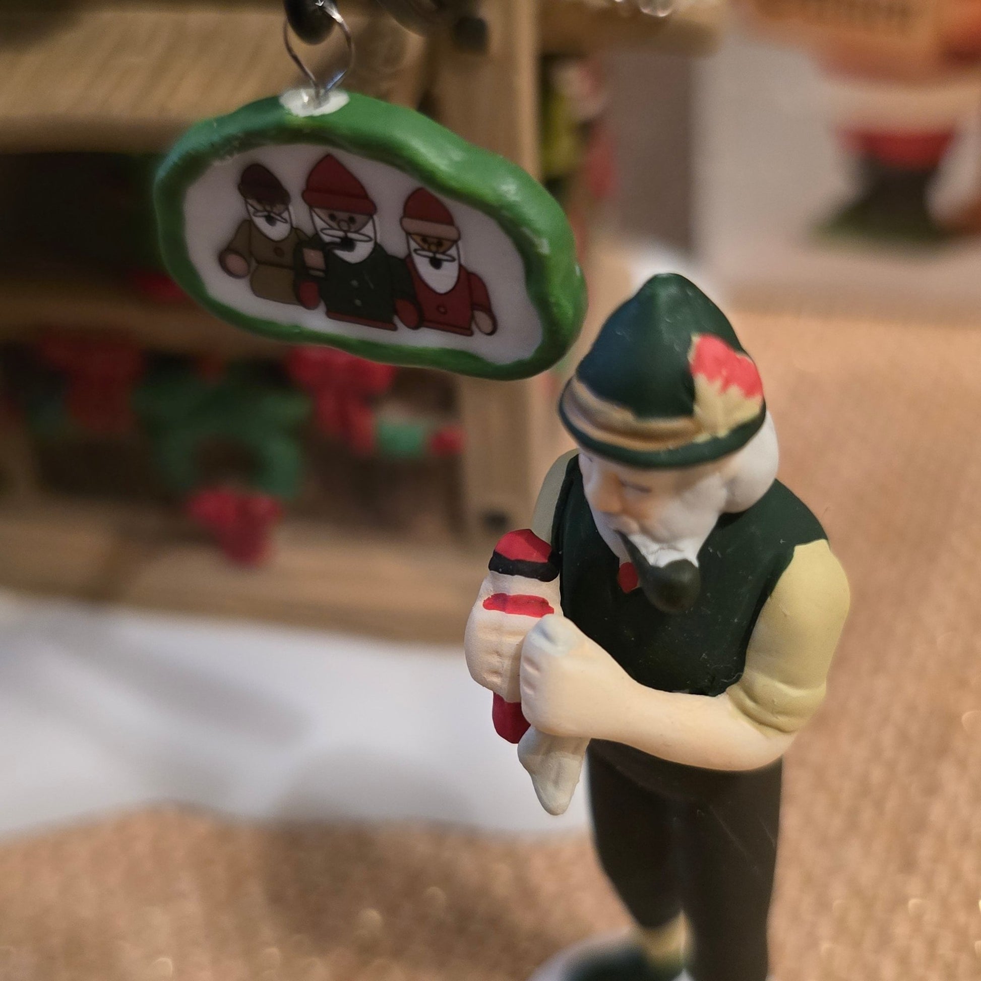 Dept 56 Alpine Village Holiday Smoker Booth 4050901 Set of 2 Christmas Market - Bayshore Treasures