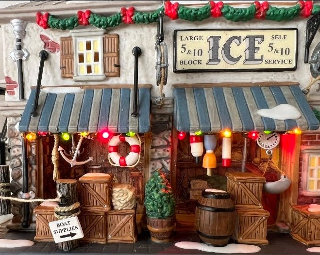 Dept 56 Christmas in the City Pier 56 East Harbor 59237 Lighted Building +box - Bayshore Treasures