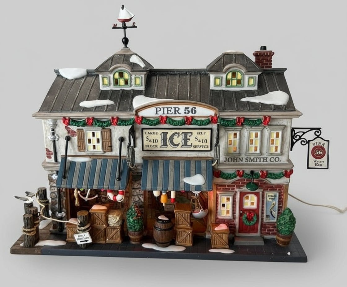 Dept 56 Christmas in the City Pier 56 East Harbor 59237 Lighted Building +box - Bayshore Treasures