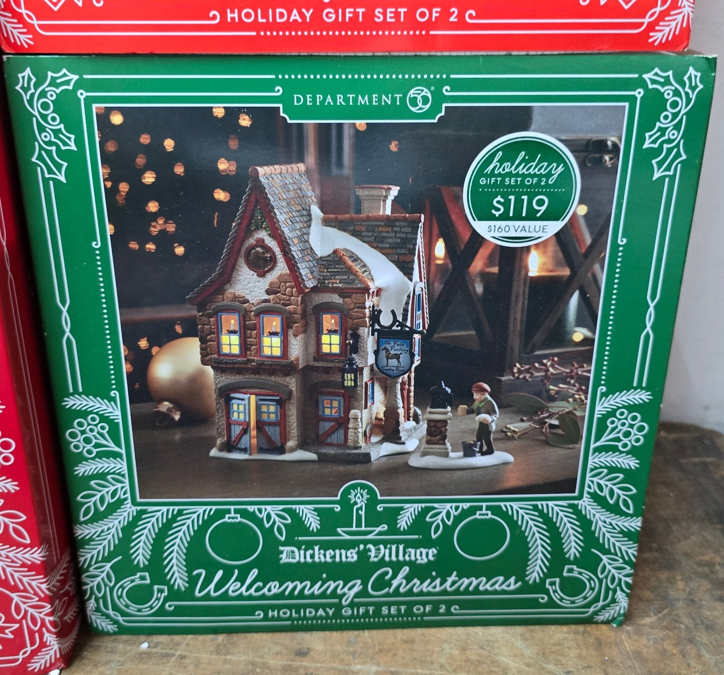 Dept 56 Dickens Village Welcoming Christmas 6009754 Set/2 MIB - Bayshore Treasures