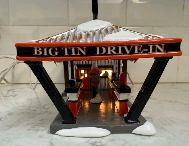 Dept 56 Harley - Davidson Big Tin Drive - In Snow Village Lighted House 4042407 rare - Bayshore Treasures