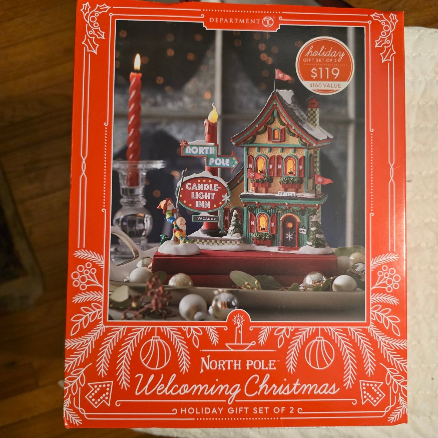 Dept 56 North Pole Candle - Light Inn 6002292 Welcoming Christmas - Bayshore Treasures