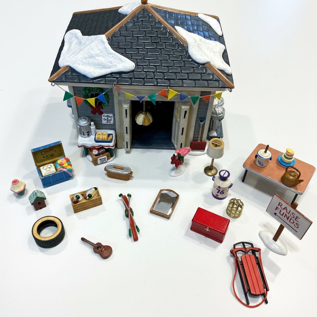 Dept 56 Snow Village Another Man’s Treasure Garage Sale 54945 Retired - Bayshore Treasures
