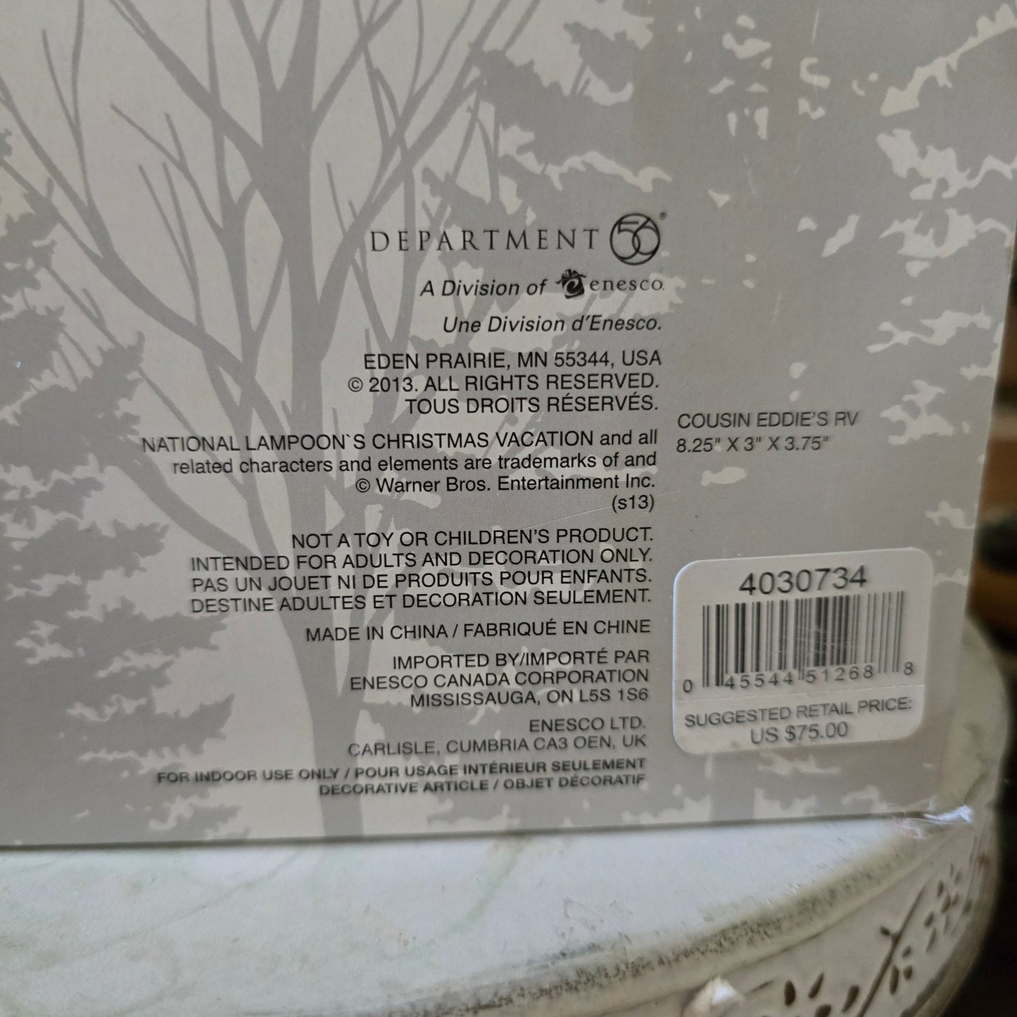 Dept 56 Snow Village Christmas Vacation Cousin Eddie’s RV 4030734 w/ Box - Bayshore Treasures