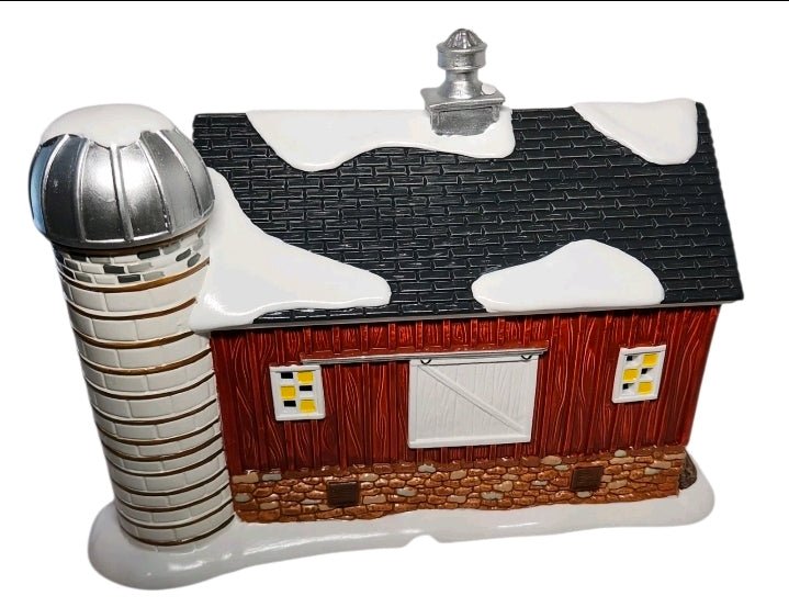 Dept 56 Snow Village Mistletoe Farm 4050983 Lighted Christmas Barn - Bayshore Treasures