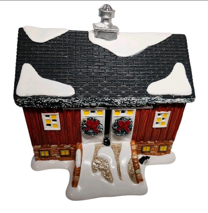 Dept 56 Snow Village Mistletoe Farm 4050983 Lighted Christmas Barn - Bayshore Treasures