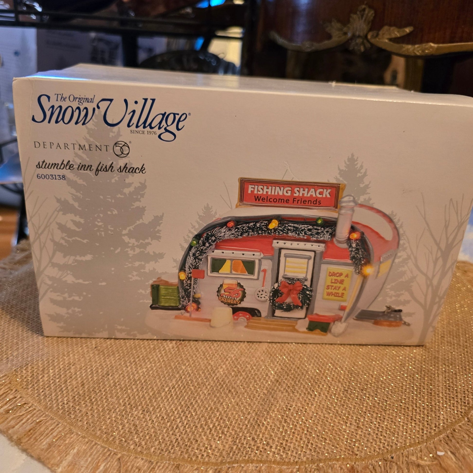 Dept 56 Snow Village Stumble Inn Fish Shack 6003138 Christmas House w/ Box - Bayshore Treasures