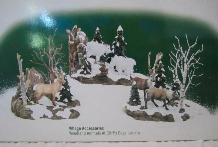 Dept 56 Village Accessories - Woodland Animals at Cliff's Edge Christmas decoration - Bayshore Treasures
