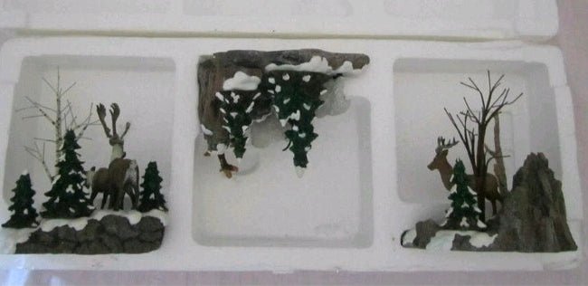 Dept 56 Village Accessories - Woodland Animals at Cliff's Edge Christmas decoration - Bayshore Treasures