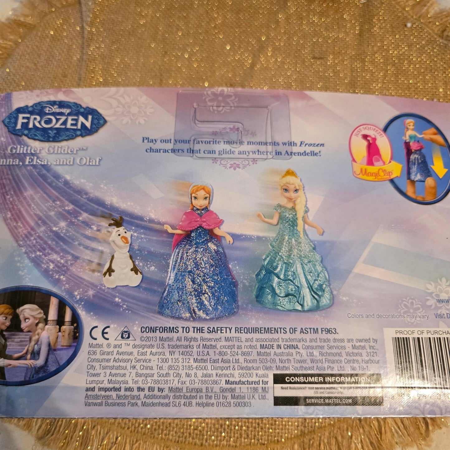 Disney Frozen Glitter Glider Anna Elsa & Olaf Figures – Mattel CBM27 – NEW Sealed - Bayshore Treasures