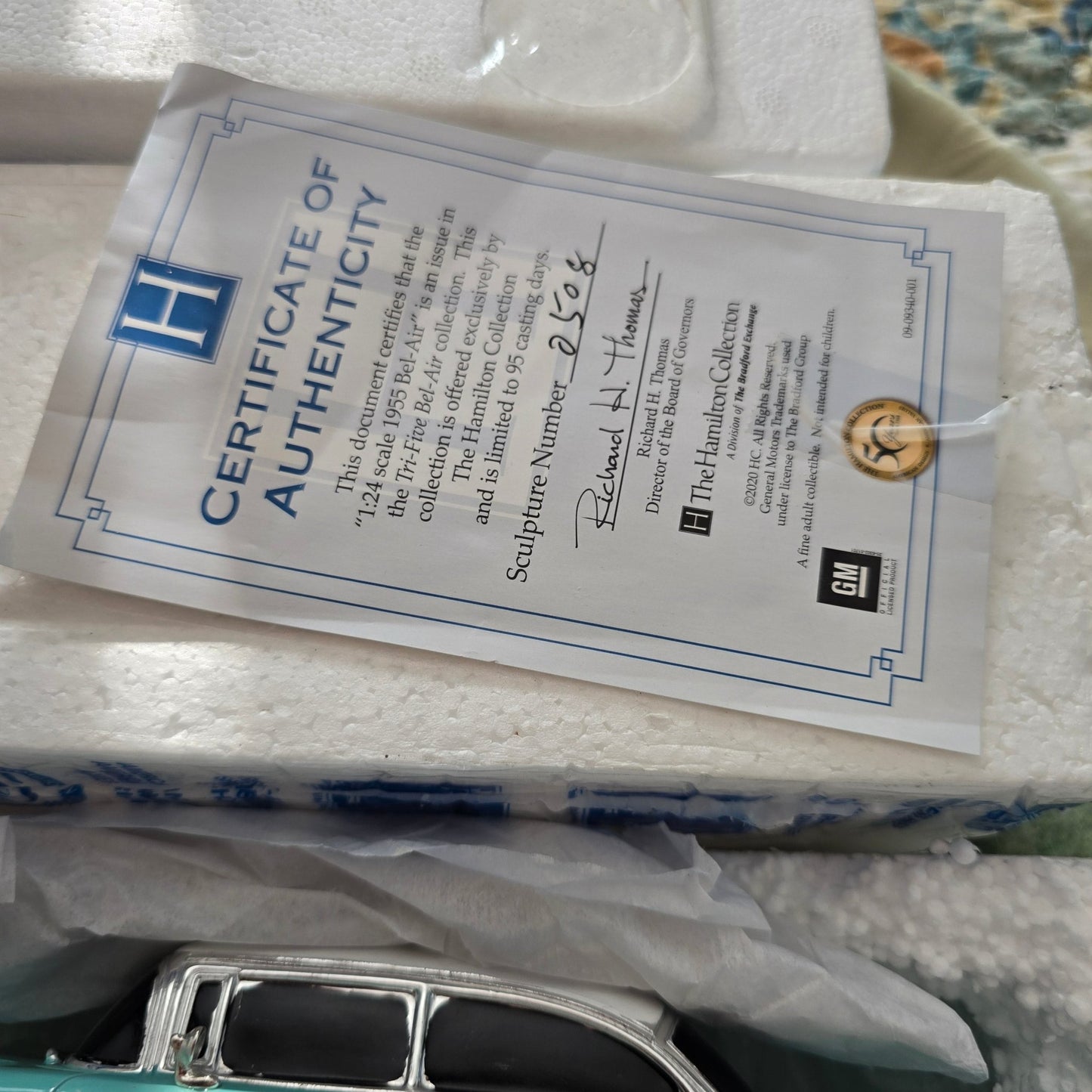 Hamilton Tri - Five Chevy Bel Air 1:24 Set ’55 ’56 ’57 w/ COAs – Mint - Bayshore Treasures